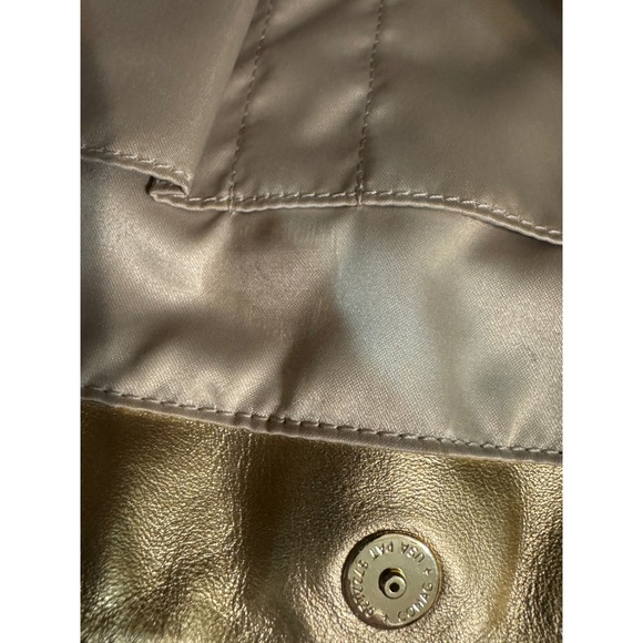 Coach Monogram Canvas Leather Trim Tote Shoulder Handbag Gold Accents - Picture 7 of 8